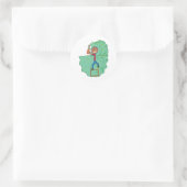 heggenscharen ronde sticker (Tas)