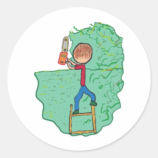 heggenscharen ronde sticker (Voorkant)