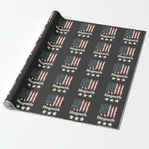 Hegseth Trump Administratie Amerikaanse vlag Cadeaupapier