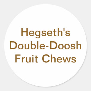 Hegseth's Fruit-Doosh Hankamer Artjunkhaus Lekker! Ronde Sticker