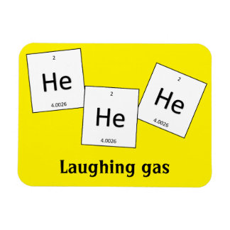 Hehehe Helium lachgas element Pun magneet