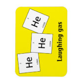 Hehehe Helium lachgas element Pun magneet (Verticaal)