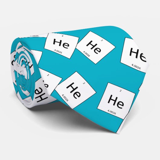 Hehehe Helium Laughing Gas Element Pun Stropdas (Opgerold)