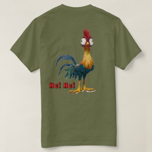 Hei Hei Chickenshirt T-shirt (Design achterkant)