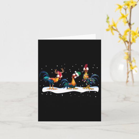 Hei Hei Kip Kerst - Uni Kaart (Gele Bloem)