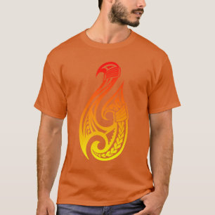 Hei matau traditionele maori haak t-shirt