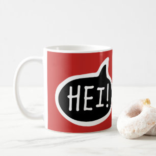 HEI! Noorse begroet, Hi, Speech Bubble Koffiemok