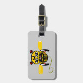 Hei Tiki Bee Speelgoed Kiwiana Bagagelabel (Voorkant verticaal)