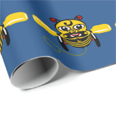 Hei Tiki Bee Speelgoed Maori Design Nieuw-Zeeland Cadeaupapier (Rol Hoek)