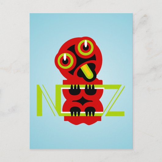 Hei Tiki Maori Design NZ Tekstkunst Briefkaart (Voorkant)
