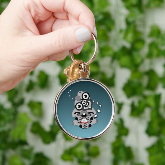 Hei Tiki Nieuw-Zeeland Drum Maori design Sleutelhanger (Hand)