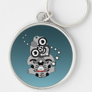Hei Tiki Nieuw-Zeeland Drum Maori design Sleutelhanger