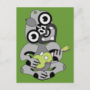 Hei Tiki Ukulele Aotearoa Briefkaart