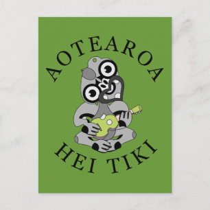 Hei Tiki Ukulele Aotearoa Briefkaart