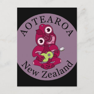 Hei Tiki Ukulele Aotearoa-Briefkaart Briefkaart