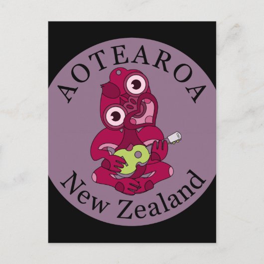 Hei Tiki Ukulele Aotearoa-Briefkaart Briefkaart (Voorkant)
