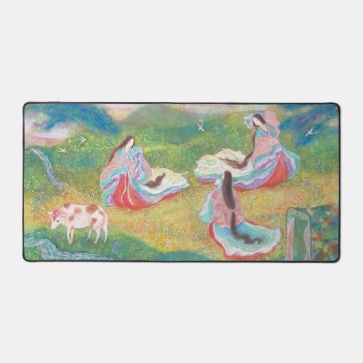 Heian Elysium: Ladies in a Spring Meadow Bureaumat (Voorkant)