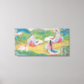 Heian Elysium: Ladies in a Spring Meadow Canvas Afdruk (Voorkant)