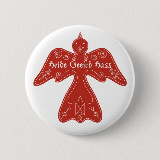 Heide Geeich Hass Knop Ronde Button 5,7 Cm (Voorkant)