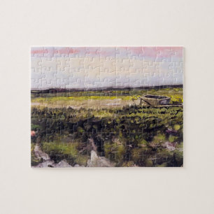 Heide met een kruiwagen door Vincent van Gogh Legpuzzel