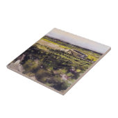 Heide met een kruiwagen door Vincent van Gogh Tegeltje (Zijkant)