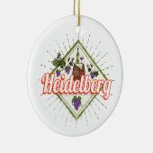 Heidelberg am Neckar Germany Retro Wine  Keramisch Ornament (Rechts)