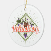 Heidelberg am Neckar Germany Retro Wine  Keramisch Ornament (Links)