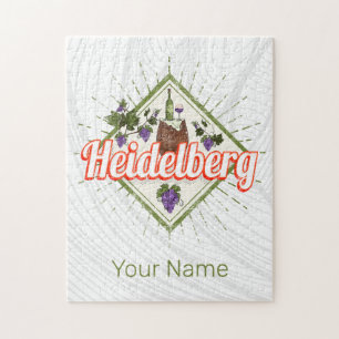 Heidelberg am Neckar Germany Retro Wine Legpuzzel