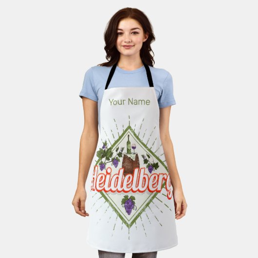 Heidelberg am Neckar Germany Retro Wine  Schort (Gedragen)