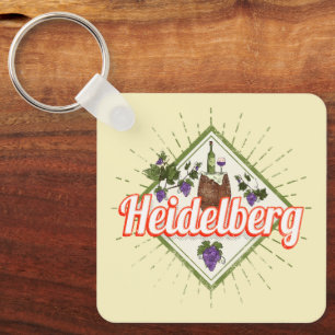 Heidelberg am Neckar Germany Retro Wine Sleutelhanger