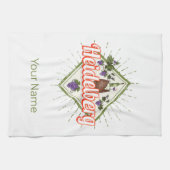 Heidelberg am Neckar Germany Retro Wine  Theedoek (Horizontaal)