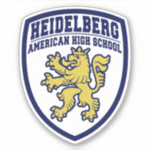 Heidelberg American High School Schild Sticker (Voorkant)