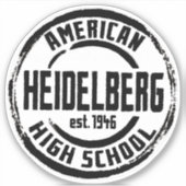Heidelberg American High School Vinyl Sticker (Voorkant)