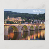 Heidelberg-avond Briefkaart (Voorkant)
