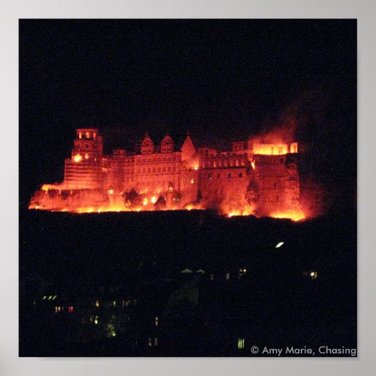 Heidelberg Castle Burning Poster (Voorkant)