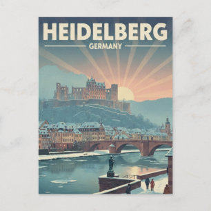 Heidelberg Castle Duitsland Winterreizen Briefkaart