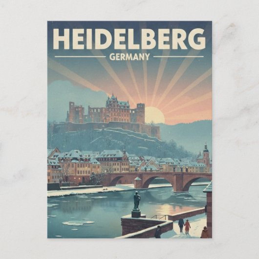 Heidelberg Castle Duitsland Winterreizen Briefkaart (Voorkant)