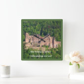 Heidelberg Castle & German Gezegde Wall Clock Vierkante Klok (Huis)