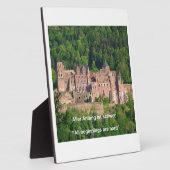 Heidelberg Castle in het Duits en Duits Gezegde Fotoplaat (Zijkant)