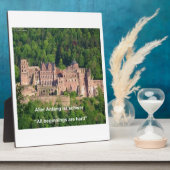 Heidelberg Castle in het Duits en Duits Gezegde Fotoplaat (Zijkant)