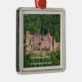 Heidelberg Castle in het Duits en Duits Gezegde Metalen Ornament (Rechts)