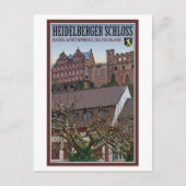 Heidelberg - Castle van onder Briefkaart (Voorkant)