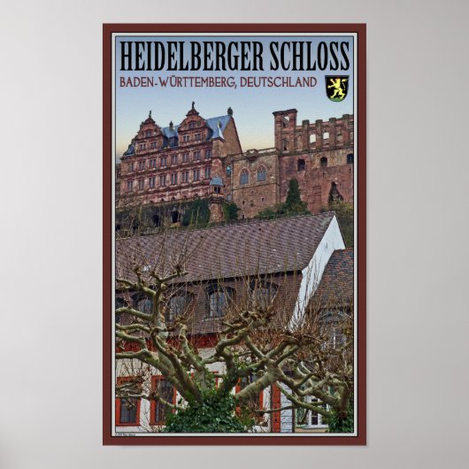 Heidelberg - Castle van onder Poster (Voorkant)