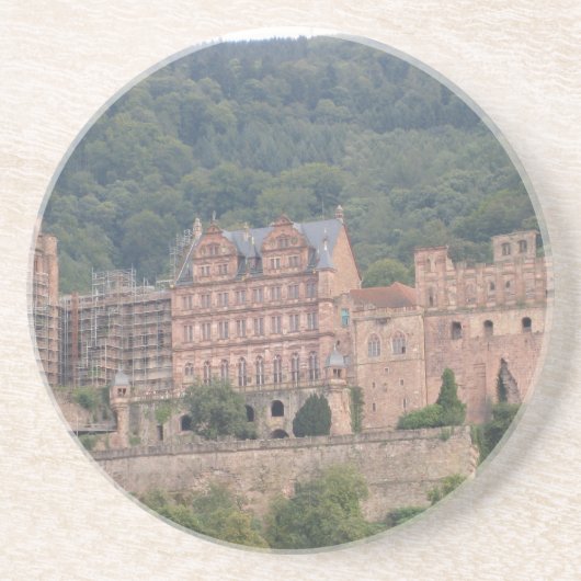 Heidelberg Castle Zandsteen Onderzetter (Voorkant)