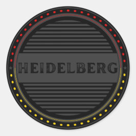 Heidelberg City Pride Emblem – German Identity Ronde Sticker