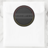 Heidelberg City Pride Emblem – German Identity Ronde Sticker (Tas)