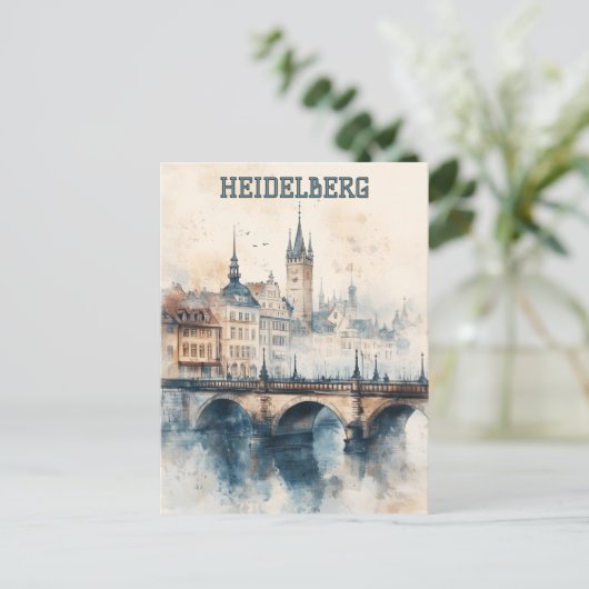 Heidelberg Duitse Reizen Briefkaart (Staand voorkant)