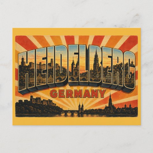 Heidelberg Duitsland Kasteel Briefkaart (Voorkant)