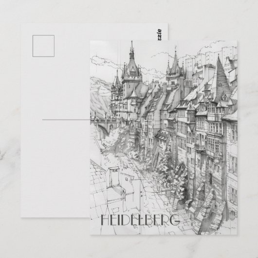 Heidelberg Duitsland Reizen Briefkaart (Voorkant / Achterkant)