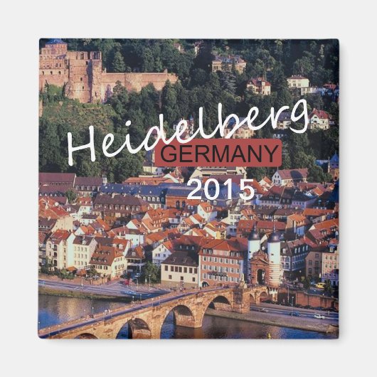Heidelberg Duitsland Souvenir Magnet Veranderjaar (Voorkant)